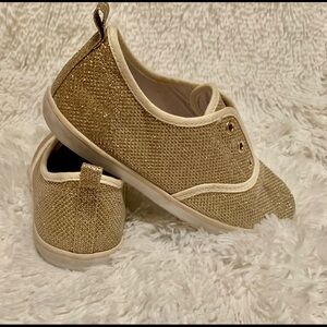 Gymboree Gold Metallic Sparkle Little Girl Kid Sneaker size 13